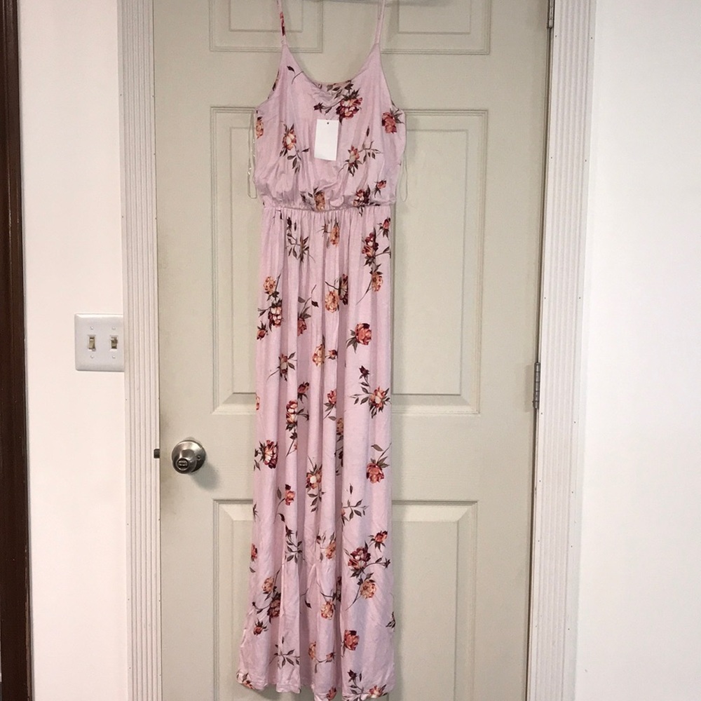 Nordstrom-Lush Pink Floral Maxi Dress 🌸
